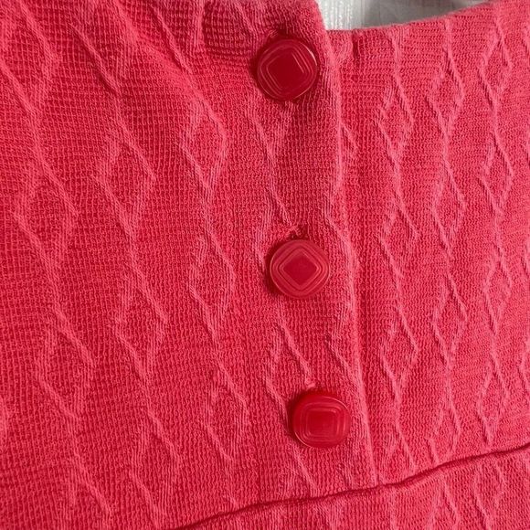 Maeve By Anthropologie Pink Argyle Cap‎ Sleeve Short Sheath Dress Medium - Picture 12 of 13